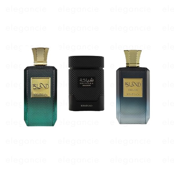 Kit 3 Decants Khadlaj: Island + Island Dreams + Shiyaaka Shadow